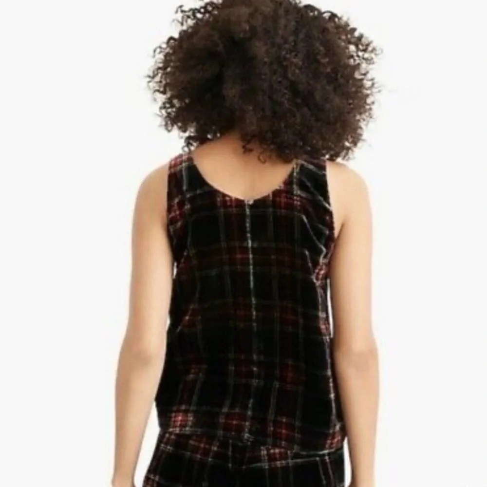 J. Crew Velvet Stewart Tartan Plaid Tank Top